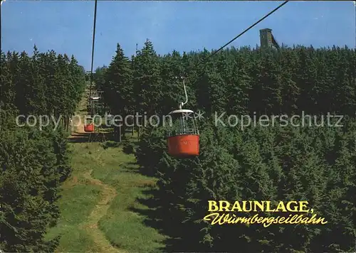 Braunlage Wurmbergseilbahn Kat. Braunlage Harz