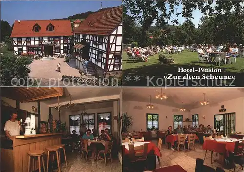 Rengshausen Knuellwald Hotel Pension Zur alten Scheune  Kat. Knuellwald