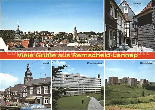 Lennep Krankenhaus Hasenberg Kraspuett Markt Kat. Remscheid