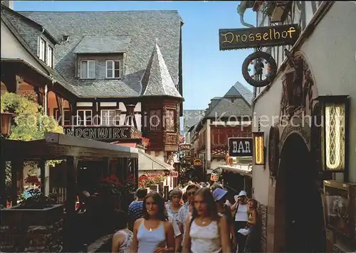 Ruedesheim Rhein Drosselgasse Thrush Street Kat. Ruedesheim am Rhein