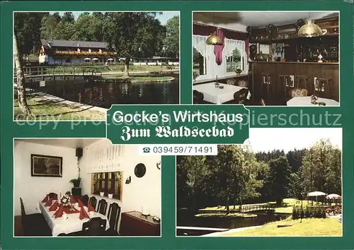 Hasselfelde Gockes Wirtshaus zum Waldseebad Kat. Hasselfelde