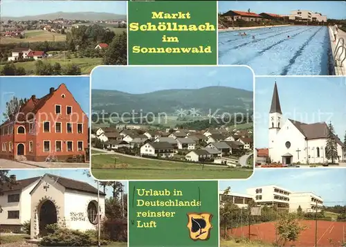 Schoellnach Markt Schwimmbad Kirche  Kat. Schoellnach