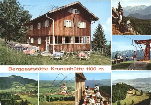 Nesselwang Berggaststaette Kronenuehuette Kat. Nesselwang