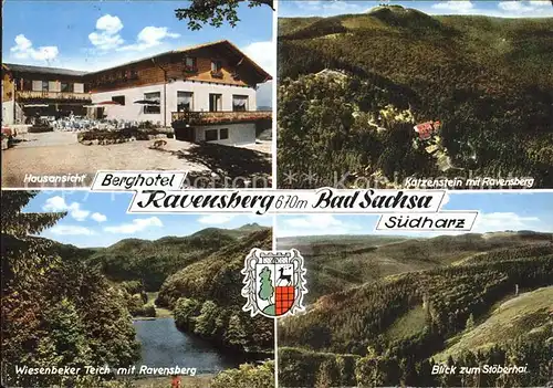 Bad Sachsa Harz Ravensberg Hausansicht Katzenstein Stoeberhai Wiesenbeker Teich  Kat. Bad Sachsa