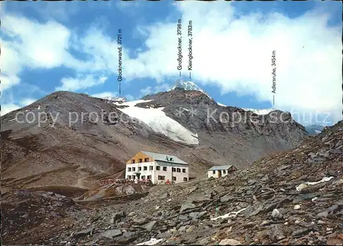 Grossglockner Stuedlhuette Adlersruhe Kleinglockner Glocknerwand Kat. Heiligenblut