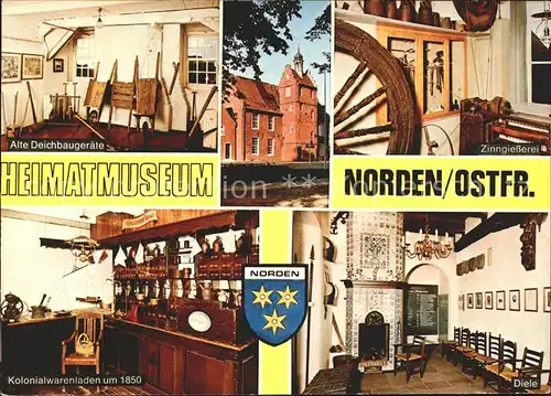 Norden Ostfriesland Heimatmuseum Alte Deichbaugeraete Kolonialwarenladen Diele Zinngiesserei Kat. Norden