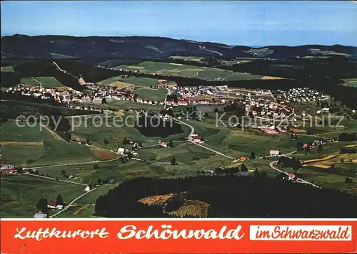 Schoenwald Schwarzwald Fliegeraufnahme Kat. Schoenwald im Schwarzwald