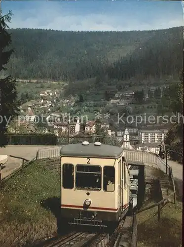 Wildbad Schwarzwald Bergbahn zum Sommerberg Kat. Bad Wildbad