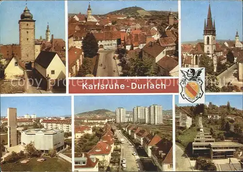 Durlach Teilansichten Kirche  Kat. Karlsruhe