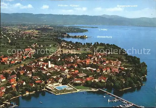 Nonnenhorn Freibad Wasserburg Lindau Bregenzerwald Pfaender Ruecken Kat. Nonnenhorn Bodensee