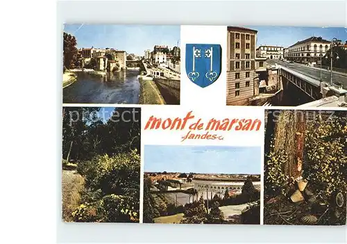 Mont de Marsan Confiuent Douze Midou Place Marche  Kat. Mont de Marsan