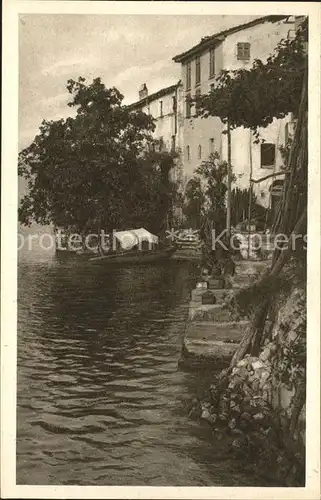 Gandria Lago di Lugano Haeuser am Wasser Kat. Gandria