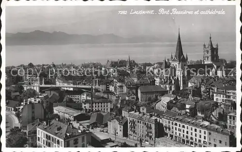 Lausanne VD Pont Pont Bessieres et Cathedrale Kat. Lausanne