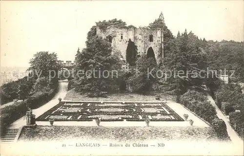 Langeais Ruines du Chateau Kat. Langeais