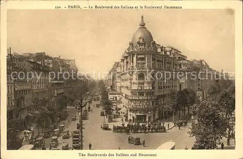 Paris Boulevard des Italiens et Boulevard Hausmann Kat. Paris