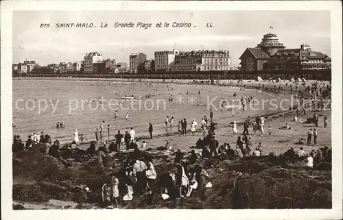 Saint Malo Ille et Vilaine Bretagne Grande Plage et Casino Kat. Saint Malo