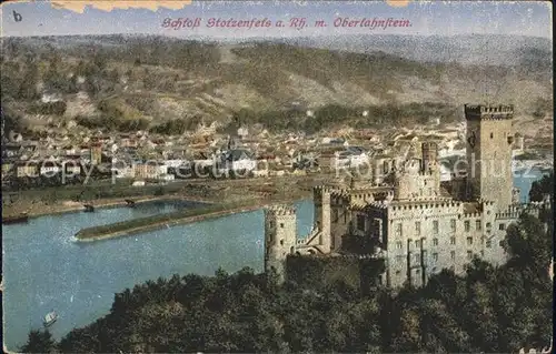 Oberlahnstein mit Schloss Stolzenfels Kat. Lahnstein