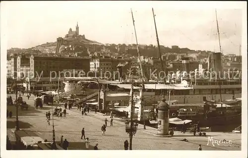 Marseille Quai des Belges et Notre Dam de la Garde Kat. Marseille