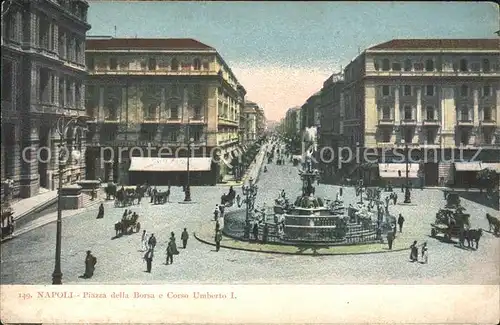 Napoli Neapel Piazza della Borsa Corso Umberto 1. Kat. Napoli