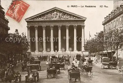 Paris La Madeleine Pferdekutschen Kat. Paris