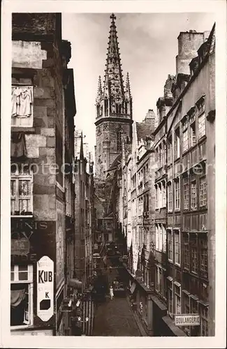 Saint Malo Ille et Vilaine Bretagne Grand Rue et Cathedrale Kat. Saint Malo