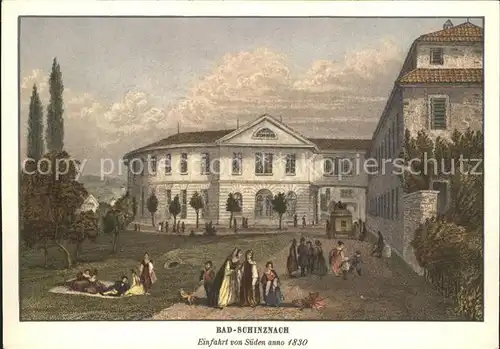 Bad Schinznach Einfahrt um 1830 Kat. Bad Schinznach