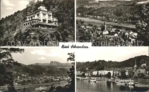 Bad Schandau Schlossbastei Restaurant Teilansichten Dampfer Kat. Bad Schandau