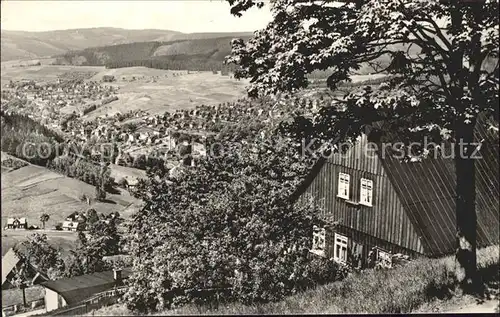 Klingenthal Vogtland Blick vom Aschberg Kat. Klingenthal Sachsen