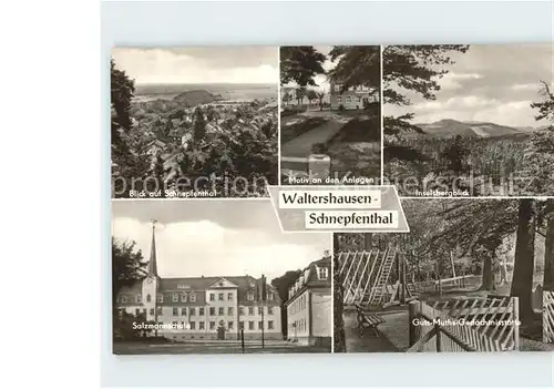 Waltershausen Gotha Schnepfenthal Inselsbergblick Salzmannschule Guts Muths Gedaechtnisstaette Kat. Waltershausen