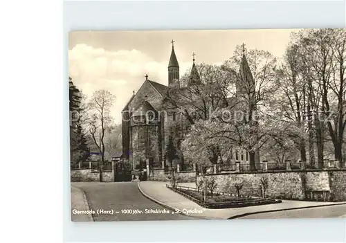 Gernrode Harz 1000jaehr. Stiftskirche St Cyriakus / Gernrode Harz /Harz LKR