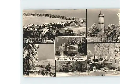 Oberweissbach Froebelturm Bergbahn Cursdorf Oberweissbahn Erholungsheim Frieda Hochauf  Kat. Oberweissbach