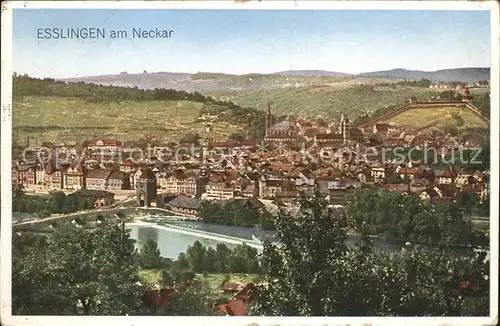 Esslingen Neckar Panorama Kat. Esslingen am Neckar