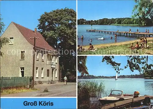 Gross Koeris Wohnhaus Bootssteg Strand See Kat. Gross Koeris