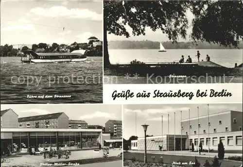 Straussberg Thueringen Straussee Faehre Phillipp Mueller Strasse Klub am See Kat. Schernberg Ebeleben