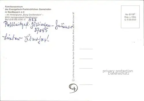 Heiligenstadt Oberfranken Familienzentrum der Ev Freikirchlichen Gemeinden Fliegeraufnahme Kat. Heiligenstadt i.OFr.