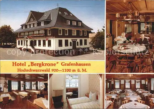 Grafenhausen Schwarzwald Hotel Bergkrone Gastraeume Zimmer Kat. Grafenhausen