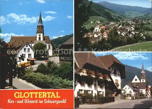 Glottertal Ortsblick Dorfpartie Kirche Kat. Glottertal Schwarzwald