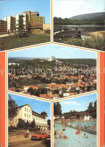 Friedrichroda FDGB Erholungshaus Hermann Danz Panorama Schwimmbad Kat. Friedrichroda