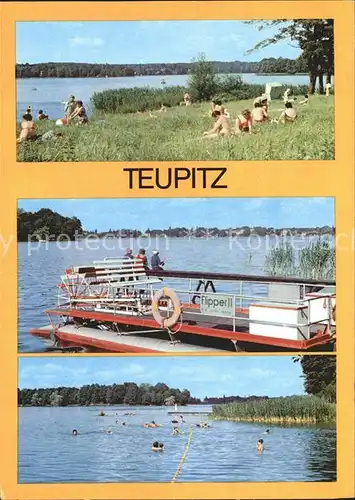 Teupitz Teupitzer See Liegewiese Badefreuden Boot Kat. Teupitz