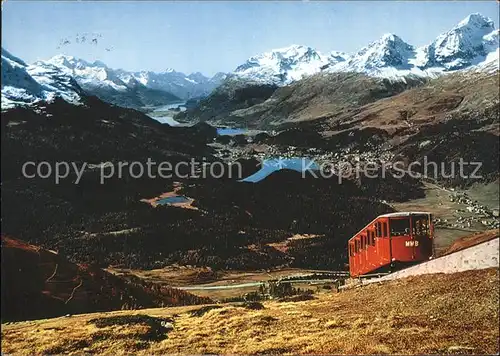 Muottas Muragl Blick auf das Oberengadin Bergbahn / Muottas Muragl /Rg. St Moritz