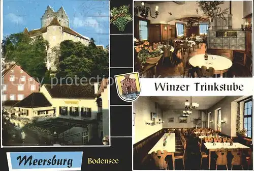 Meersburg Bodensee Winzer Trinkstube Gastraum Burg Kat. Meersburg