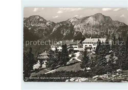 Bad Reichenhall Berghotel Predigtstuhl mit Hochstaufen Kat. Bad Reichenhall