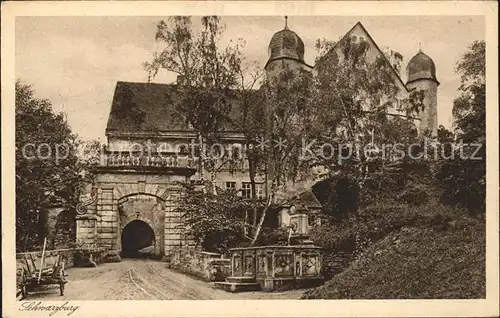 Schwarzburg Thueringer Wald Eingang zum Schloss Kat. Schwarzburg