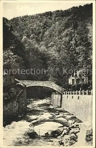 Thale Harz Jungfernbruecke im Bodetal bei Koenigsruhe Kat. Thale