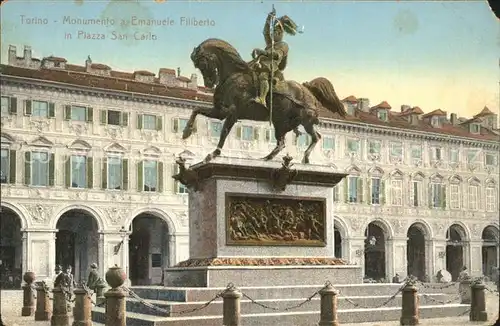 Torino Monumento a Emanuele Filiberto in Piazza San Carlo Kat. Torino