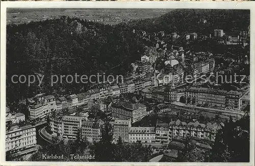 Karlsbad Eger Boehmen Teilansicht Kat. Karlovy Vary