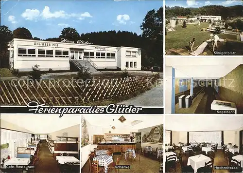 Glueder Solingen Cafe Restaurant Haus Glueder Minigolf Kegelbahn Schaenke Hochzeitssaal Kat. Solingen