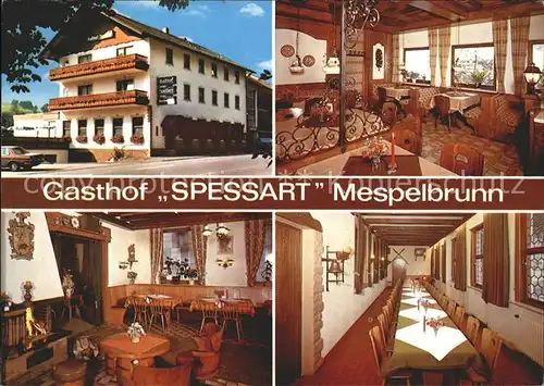 Mespelbrunn Gasthof Spessart Gastraum Speisesaal Kat. Mespelbrunn