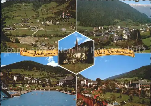 Bad Kleinkirchheim Kaernten Thermalhallenbad Freischwimmbad Kaiserburg Sessellift Kirche Kat. Bad Kleinkirchheim