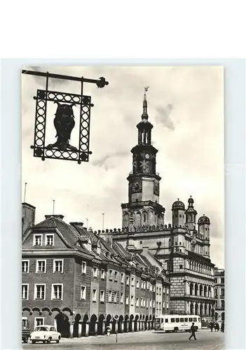 Poznan Posen Renesansowy ratusz i tzw domki budnicze na Starym Rynku Kat. Poznan